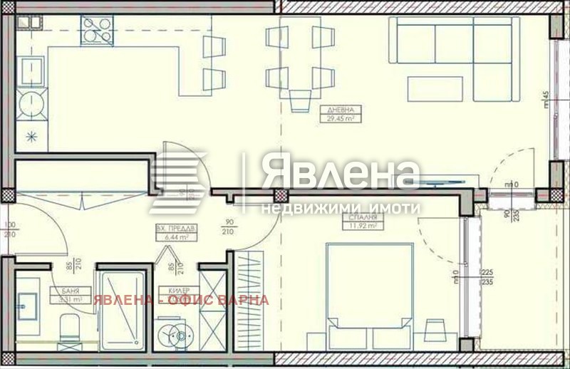 Продава 2-СТАЕН, гр. Варна, Кайсиева градина, снимка 2 - Апартаменти - 54459403