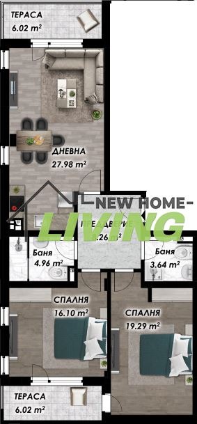 Te koop  2 slaapkamers Plovdiv , Belomorski , 128 m² | 67926606 - afbeelding [2]
