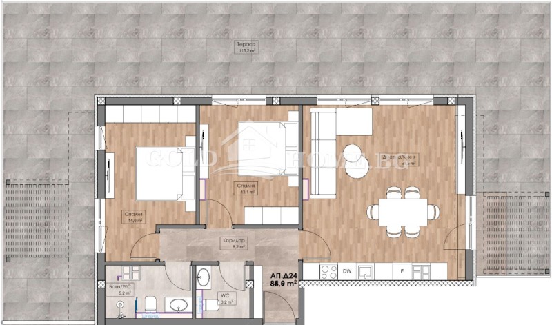 Продаја  2 спаваће собе Пловдив , Каршијака , 107 м2 | 56250976 - слика [6]