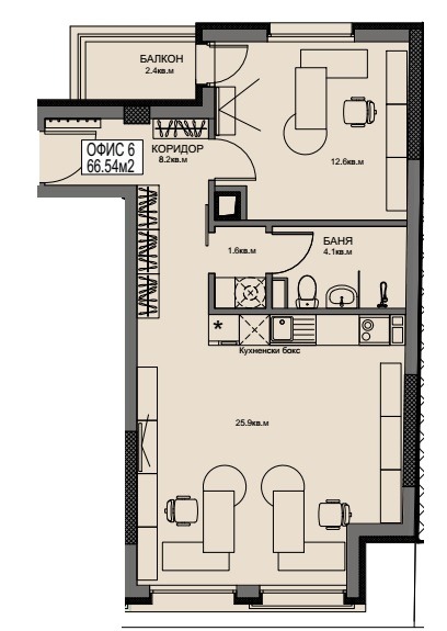 Продается  Офис София , Бъкстон , 86 кв.м | 12007355 - изображение [4]