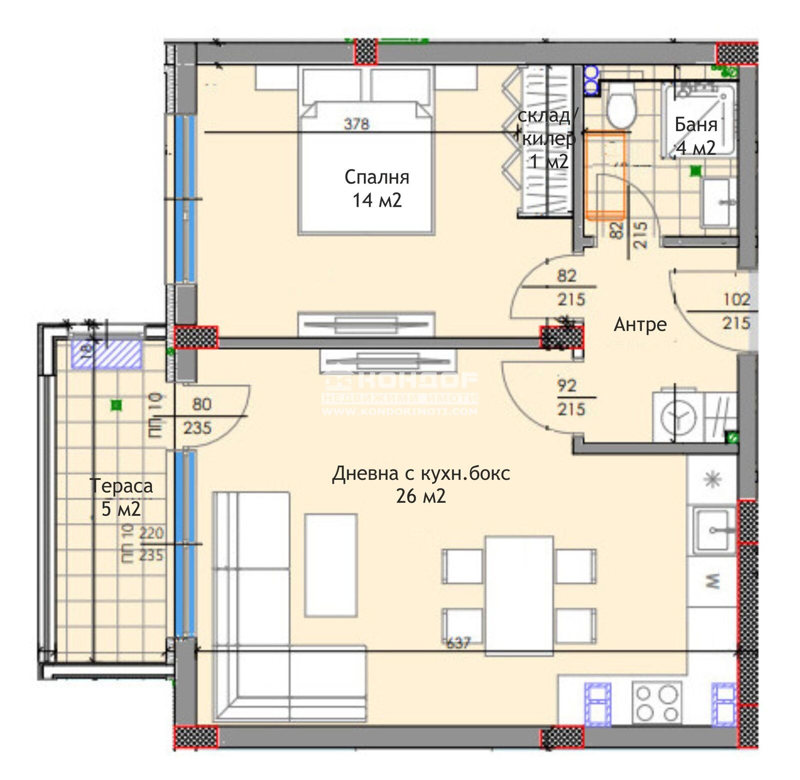 Продава 2-СТАЕН, гр. Пловдив, Тракия, снимка 2 - Апартаменти - 46430693