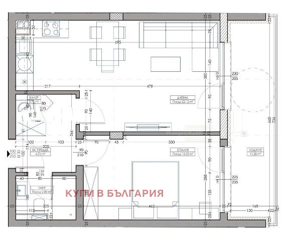 Till salu  1 sovrum Varna , Vladislav Varnentjik 1 , 76 kvm | 49219845 - bild [3]