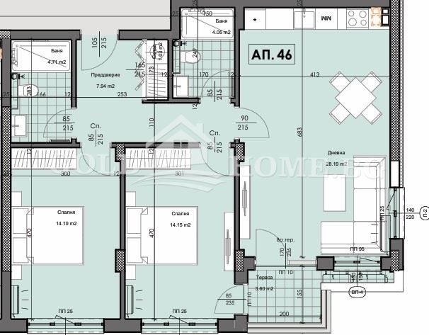 Продава 3-СТАЕН, гр. Пловдив, Гагарин, снимка 4 - Aпартаменти - 47452323