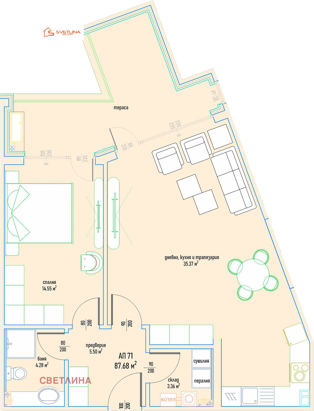Продава 2-СТАЕН, гр. София, Малинова долина, снимка 7 - Апартаменти - 53720600