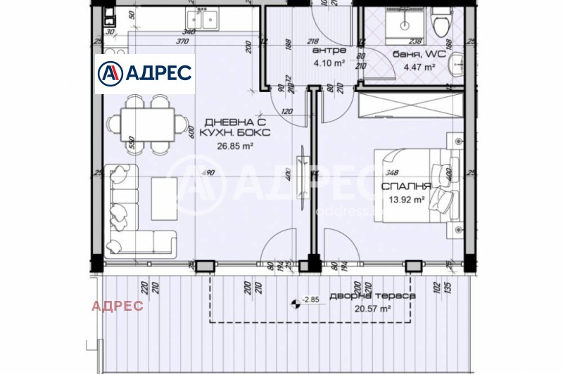 На продаж  1 спальня Варна , Виница , 71 кв.м | 37994890 - зображення [4]