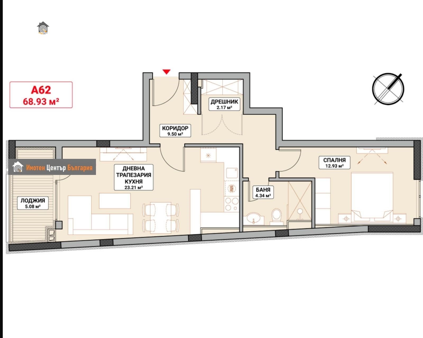 Продава 2-СТАЕН, гр. София, Младост 4