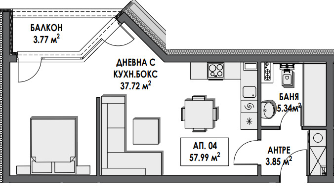 Продава 3-СТАЕН, гр. София, Студентски град, снимка 4 - Aпартаменти - 49084010