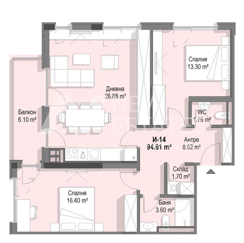 Продава  3-стаен град София , Кръстова вада , 108 кв.м | 38560699 - изображение [5]