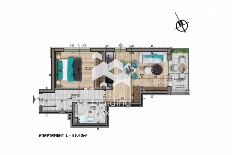 In vendita  1 camera da letto Sofia , Studentski grad , 65 mq | 72059191 - Immagine [2]