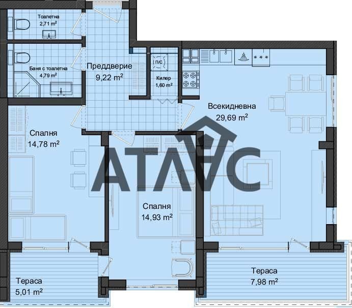 Продава 3-СТАЕН, гр. Пловдив, Гагарин, снимка 3 - Апартаменти - 54931517