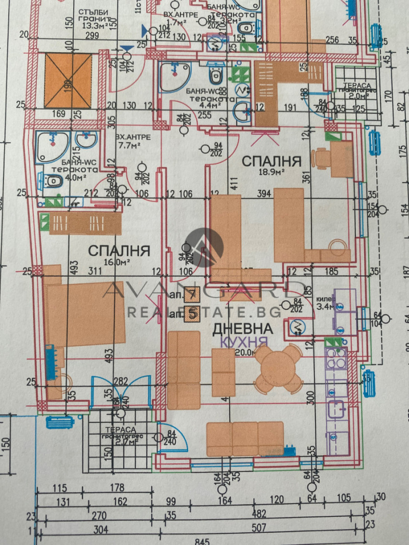 Продава 3-СТАЕН в град Пловдив, Център - 115 кв.м / 287 384 € » 562 074.25 лв., АВАНГАРД РИЪЛ ЕСТЕЙТ