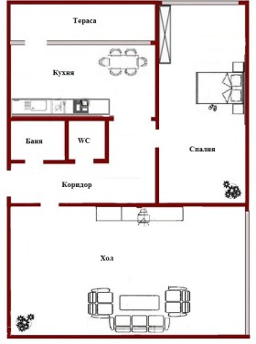 1 bedroom Vazrazhdane 3, Varna