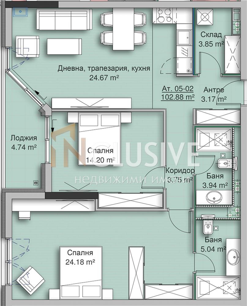 Продава 3-СТАЕН, гр. София, Кръстова вада, снимка 2 - Апартаменти - 55091608