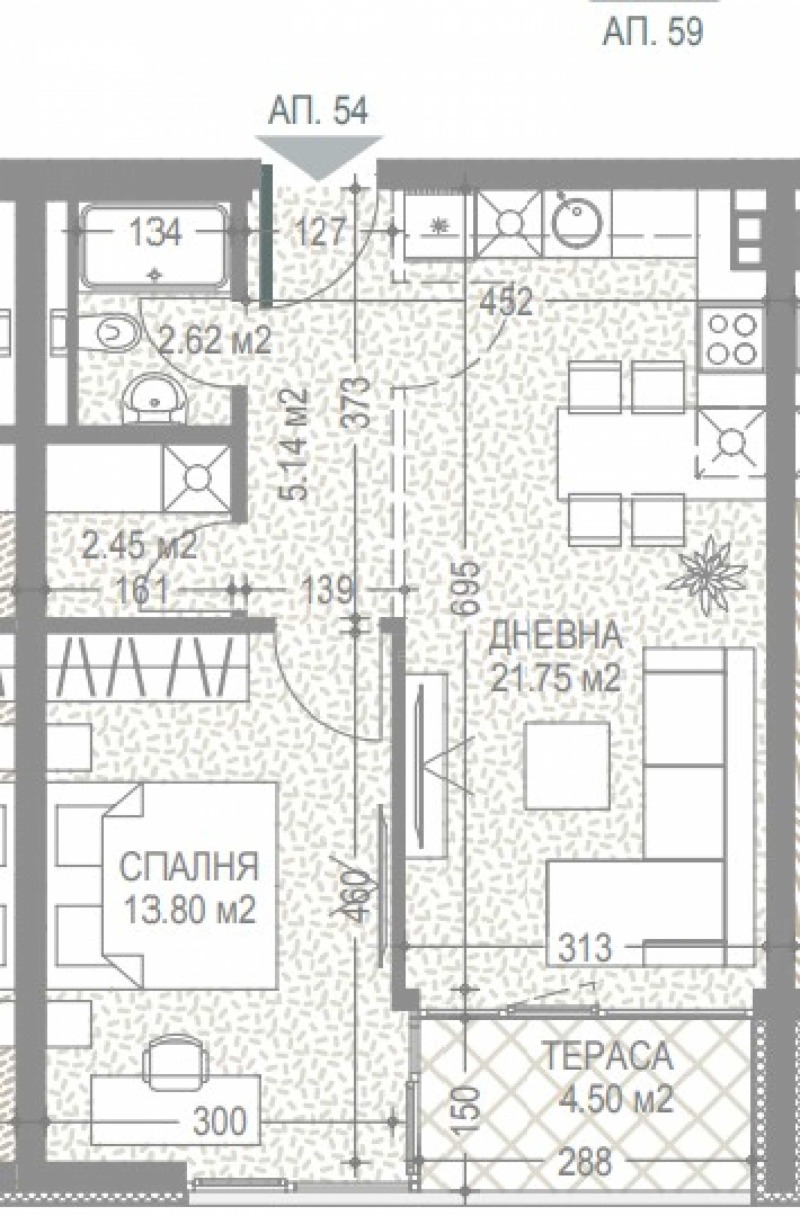 Eladó  1 hálószoba Sofia , Malinova dolina , 77 négyzetméter | 69374108 - kép [2]