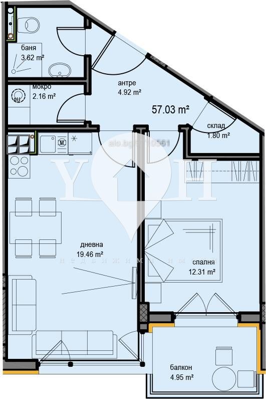 Продава 2-СТАЕН, гр. София, Овча купел, снимка 11 - Aпартаменти - 48567896