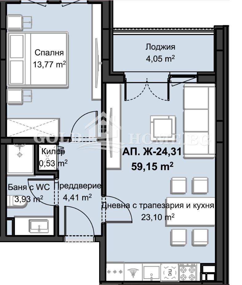 À venda  1 quarto Plovdiv , Hristo Smirnenski , 69 m² | 23222200 - imagem [7]