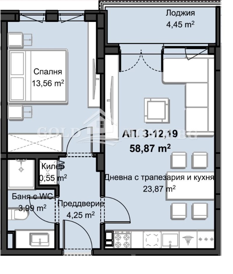 À venda  1 quarto Plovdiv , Hristo Smirnenski , 69 m² | 23222200 - imagem [4]