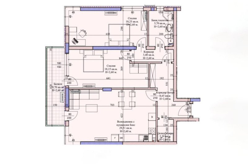 Zu verkaufen  2 Schlafzimmer Ruse , Schirok zentar , 129 qm | 86165110
