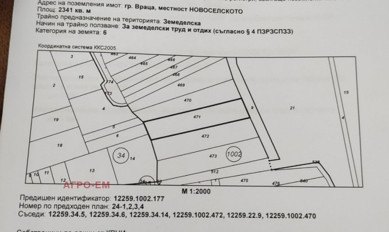 Продава  Парцел град Враца , Кулата , 2341 кв.м | 82258987