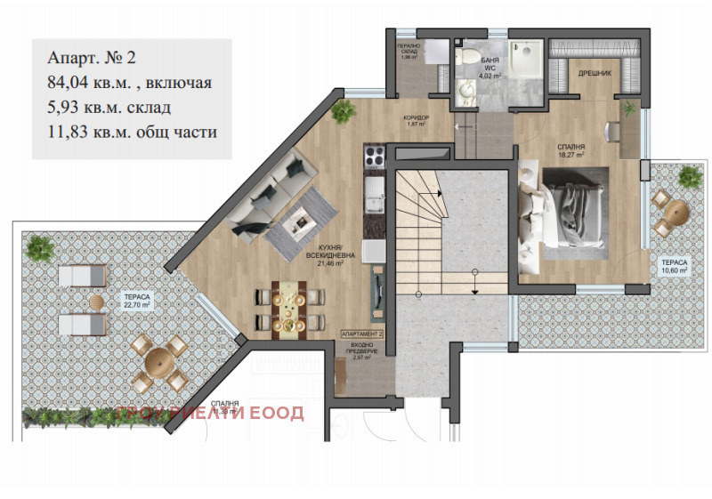Zu verkaufen  1 Schlafzimmer region Varna , Bjala , 104 qm | 86054188 - Bild [14]