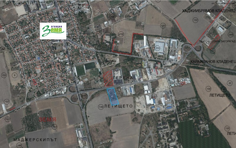 Продава ПАРЦЕЛ, гр. Стара Загора, Индустриална зона - изток