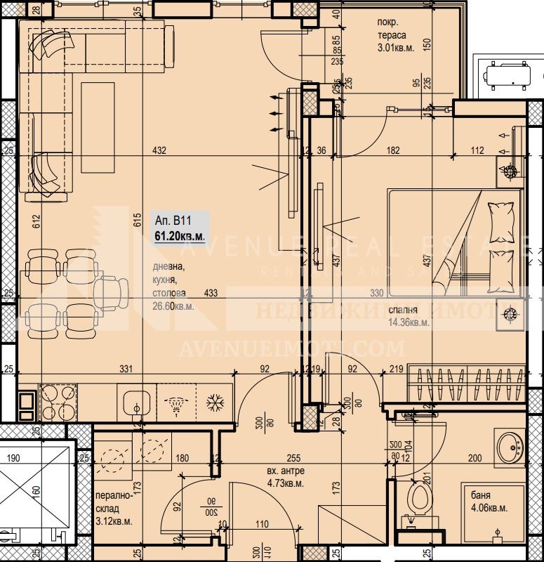 Продава 2-СТАЕН, гр. Пловдив, Южен, снимка 2 - Aпартаменти - 47528182