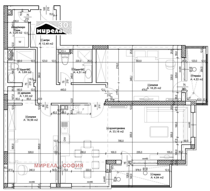 Продается  2 спальни София , Кръстова вада , 138 кв.м | 64000502 - изображение [2]