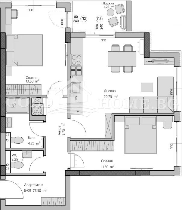 Продава 3-СТАЕН, гр. Пловдив, Христо Смирненски, снимка 2 - Апартаменти - 55823835