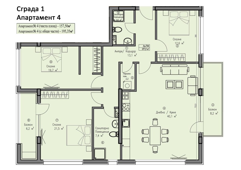 Продава 4-СТАЕН, гр. София, Бояна, снимка 2 - Aпартаменти - 45768096