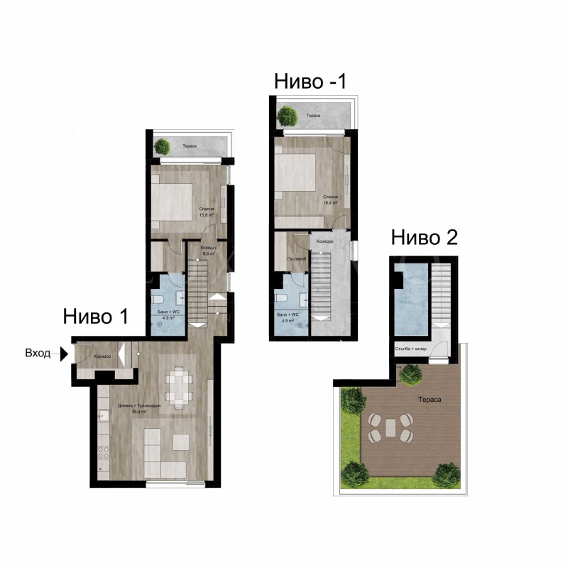 Eladó  2 hálószobás Sofia , m-t Gardova glava , 205 négyzetméter | 49553092 - kép [7]