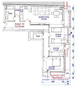 Myytävänä  3+ makuuhuone Burgas , Tsentar , 134 neliömetriä | 45441390 - kuva [2]