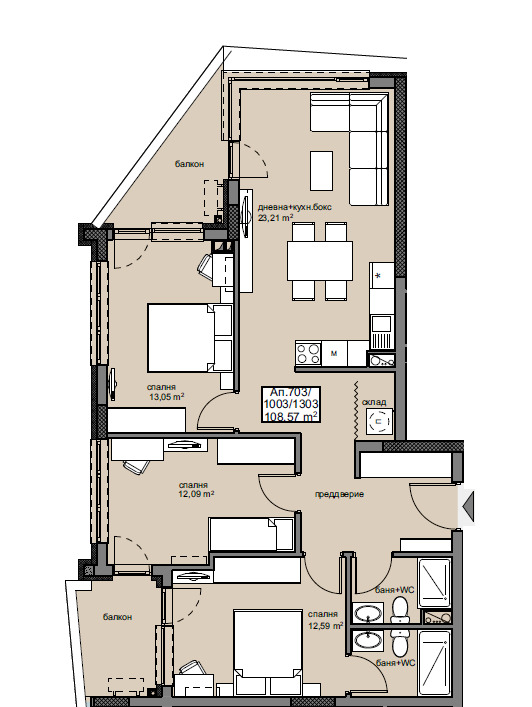 Te koop  3+ slaapkamer Burgas , Bratja Miladinovi , 127 m² | 61621283 - afbeelding [3]