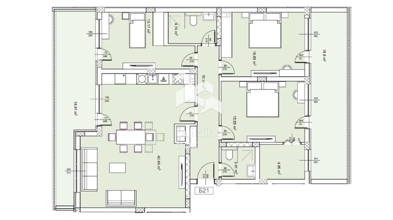 Zu verkaufen  3 Schlafzimmer Plowdiw , Juschen , 158 qm | 21001596 - Bild [2]