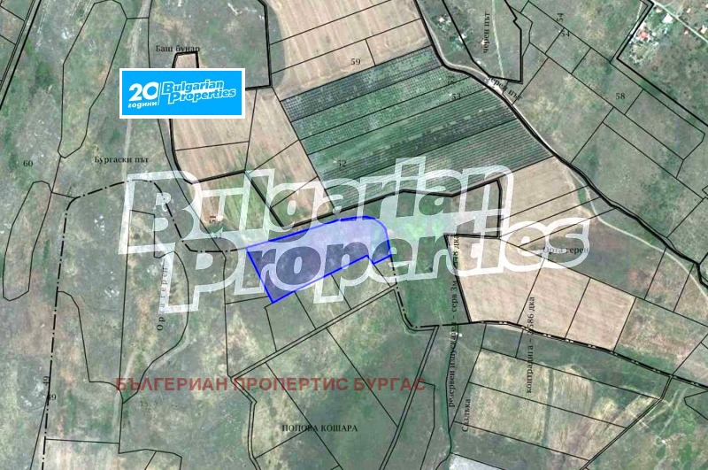 Продава ПАРЦЕЛ в град Бургас, Рудник - 19005 кв.м / 95 025 € » 185 852.75 лв., БЪЛГЕРИАН ПРОПЕРТИС БУРГАС