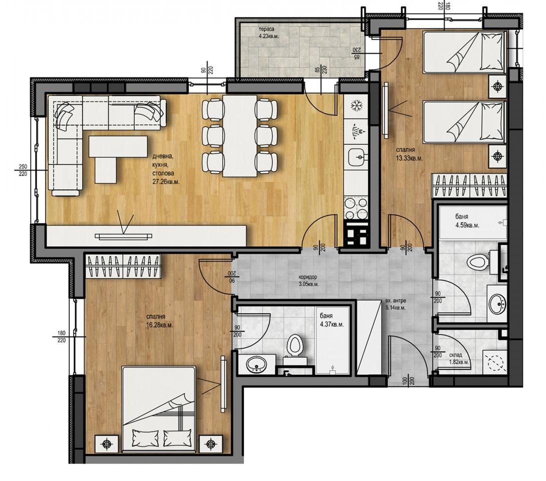 Продава 3-СТАЕН, гр. Пловдив, Западен, снимка 2 - Апартаменти - 48113270