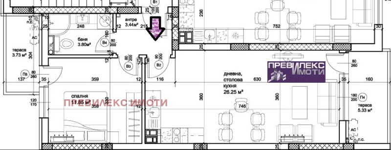 Na prodej  1 ložnice Plovdiv , Vastaničeski , 79 m2 | 69666544