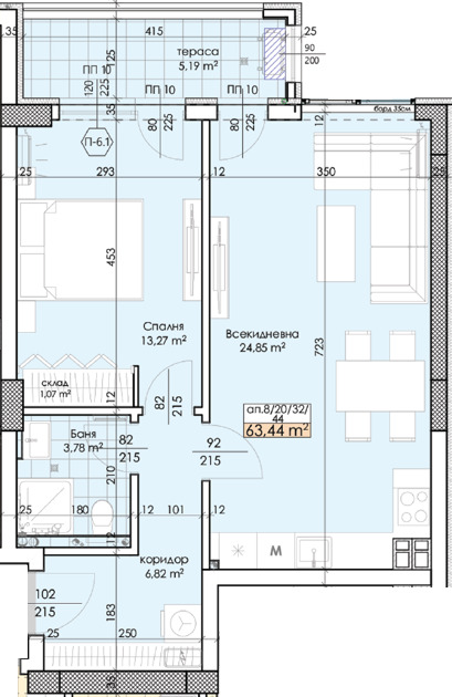 Продава 2-СТАЕН, гр. Пловдив, Тракия, снимка 5 - Апартаменти - 56723606