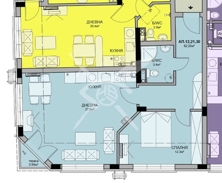 Продава 2-СТАЕН, гр. Бургас, област Бургас, снимка 1 - Aпартаменти - 48946080