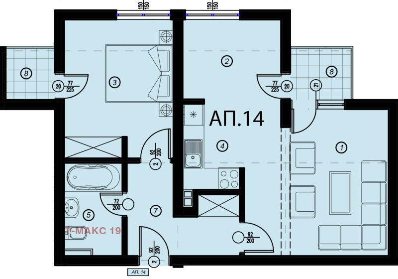 Satılık  1 yatak odası Sofia , Manastirski livadi , 79 metrekare | 29563639 - görüntü [2]