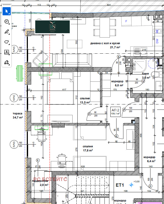 Продава 3-СТАЕН, гр. София, Банишора, снимка 2 - Aпартаменти - 48992780