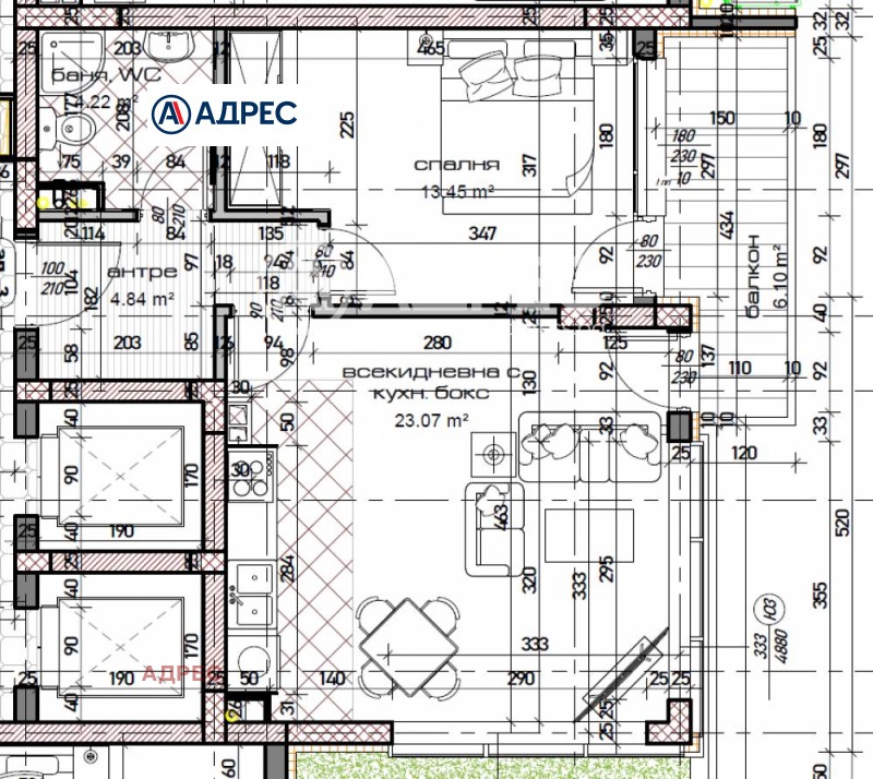 De vânzare  1 dormitor Varna , Mladost 1 , 74 mp | 12218785