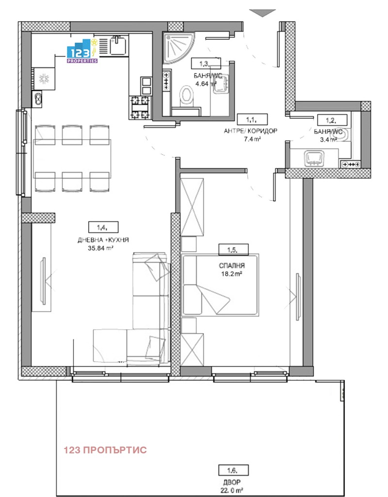 Продава 2-СТАЕН, гр. София, Славия, снимка 3 - Aпартаменти - 46273165