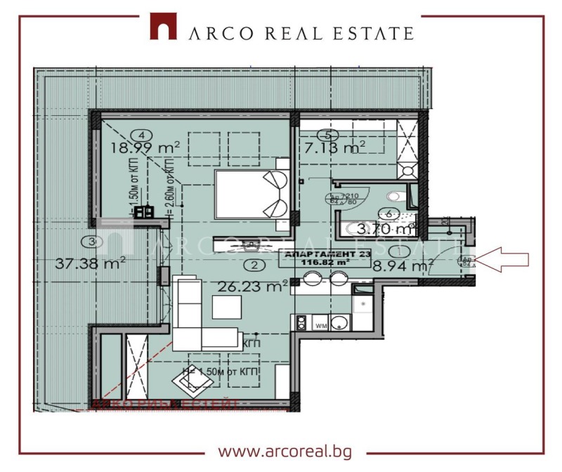 Продается  1 спальня София , Дружба 2 , 137 кв.м | 35511699 - изображение [3]