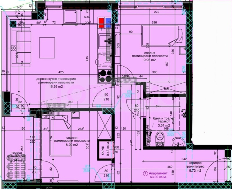 De vânzare  2 dormitoare Varna , Asparuhovo , 71 mp | 46612554 - imagine [3]