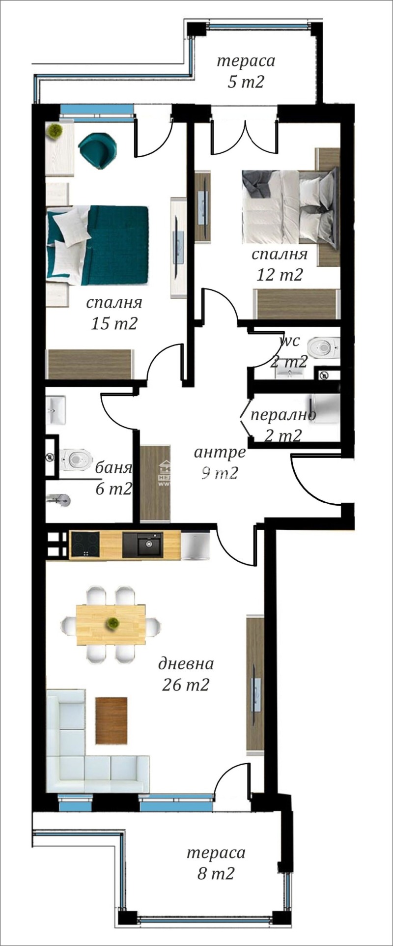 Na sprzedaż  2 sypialnie Plowdiw , Wastaniczeski , 114 mkw | 22894036 - obraz [2]