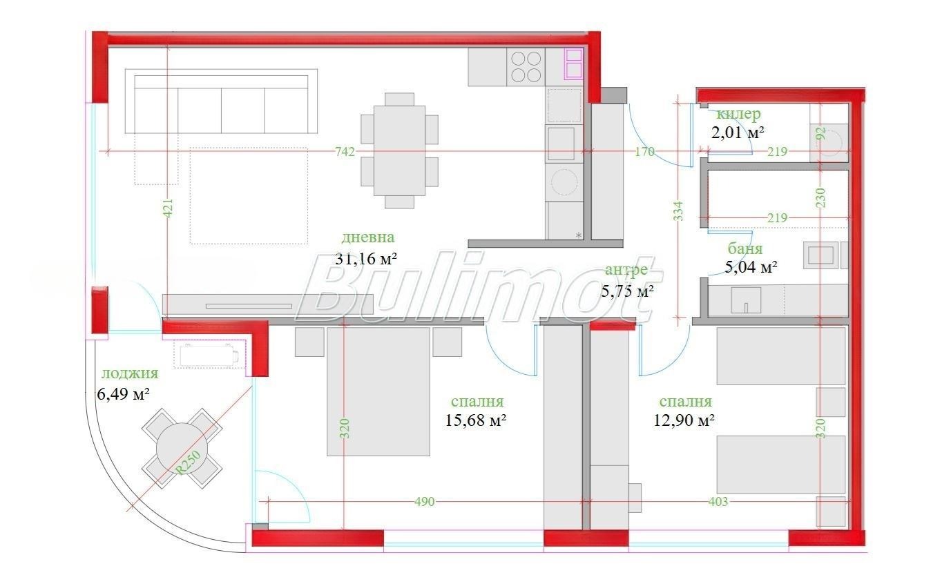 Продава 3-СТАЕН, гр. Варна, Трошево, снимка 4 - Апартаменти - 54188340