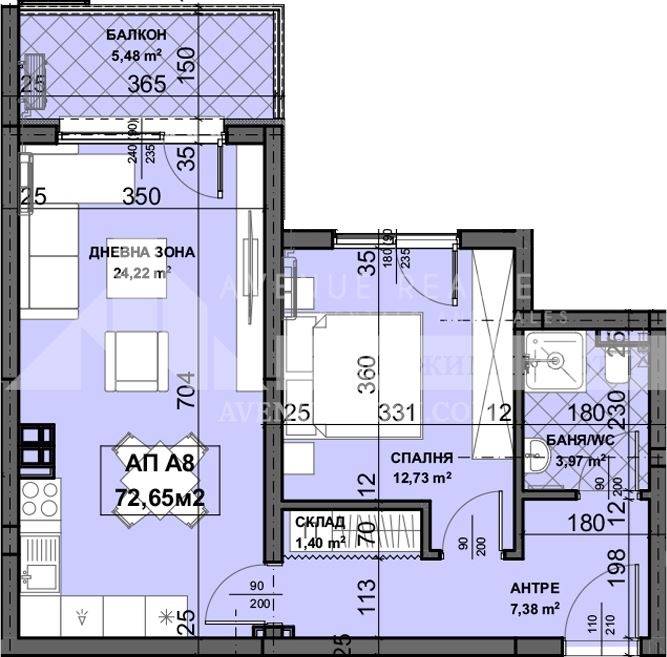 Продава  2-стаен град Пловдив , Остромила , 73 кв.м | 86144879 - изображение [2]