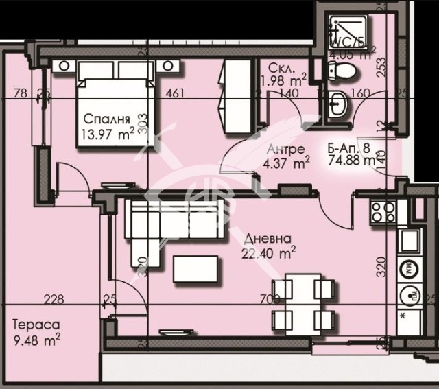 Продава  2-стаен, град Бургас, Изгрев • 89 856 EUR • ID 59068695 — holmes.bg - [1] 