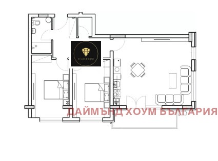 Продаја  2 спаваће собе Пловдив , Младежки Халм , 112 м2 | 56804499 - слика [2]