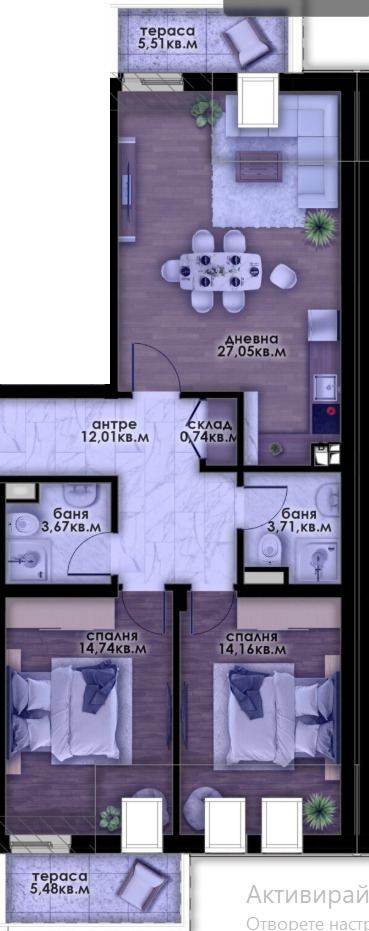 Продава 3-СТАЕН, гр. Пловдив, Остромила, снимка 4 - Апартаменти - 54365302